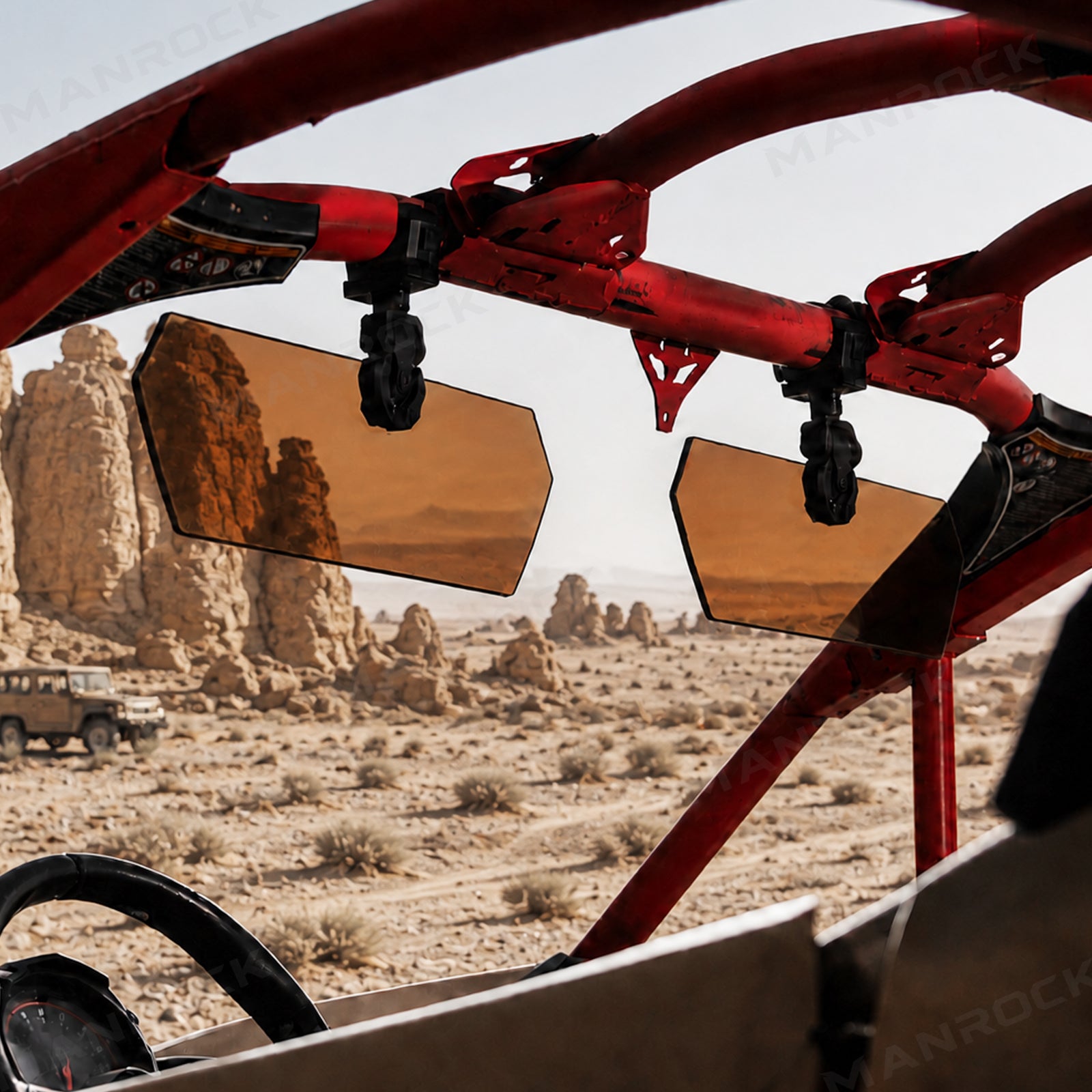 MANROCK UTV Sun Visor Foldable Anti-Glare Sun Shade Universal Fit for 1.5"-2" Roll Bars
