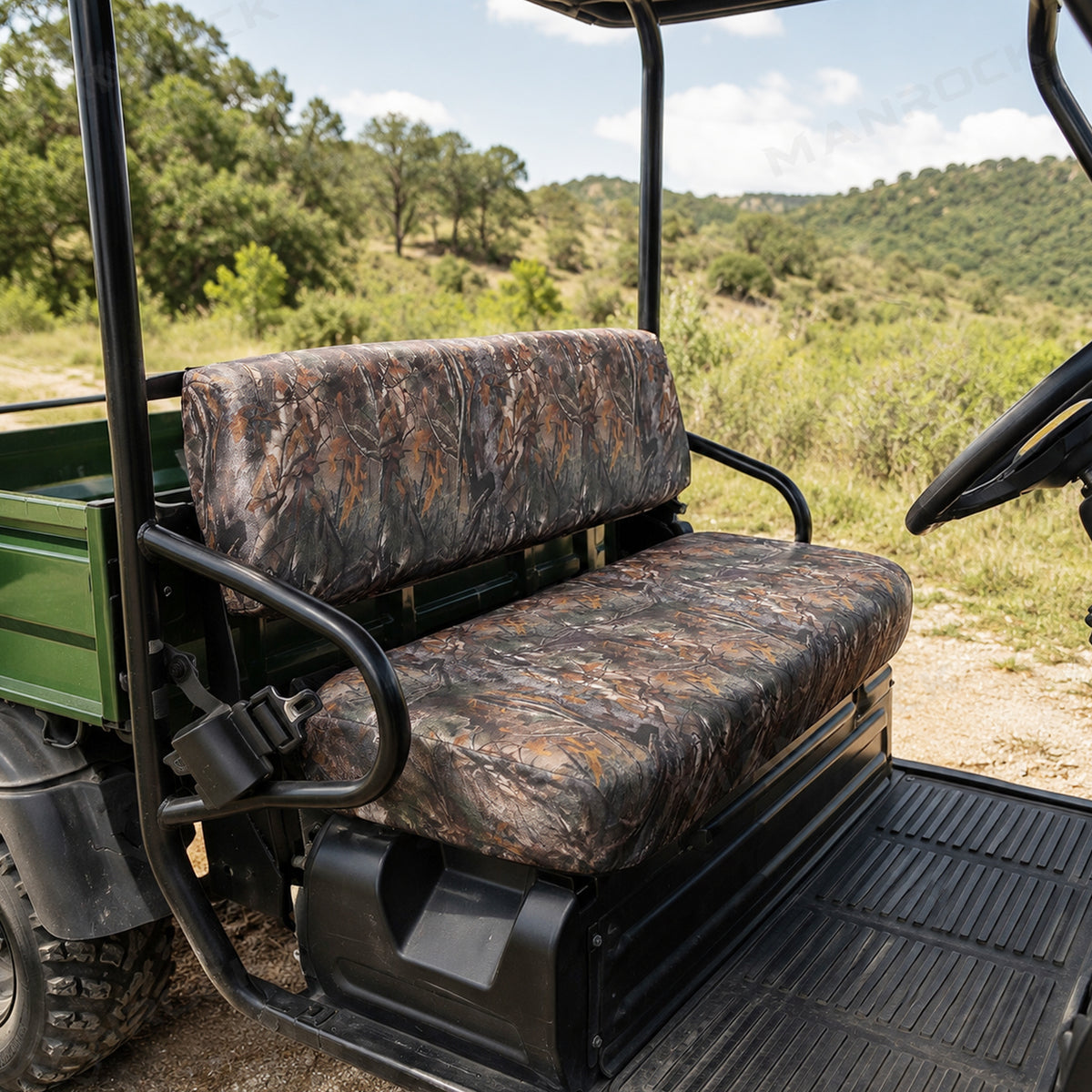 Manrock UTV Front Seat Covers 900D Camo Waterproof Seat Protector for Kawasaki Mule