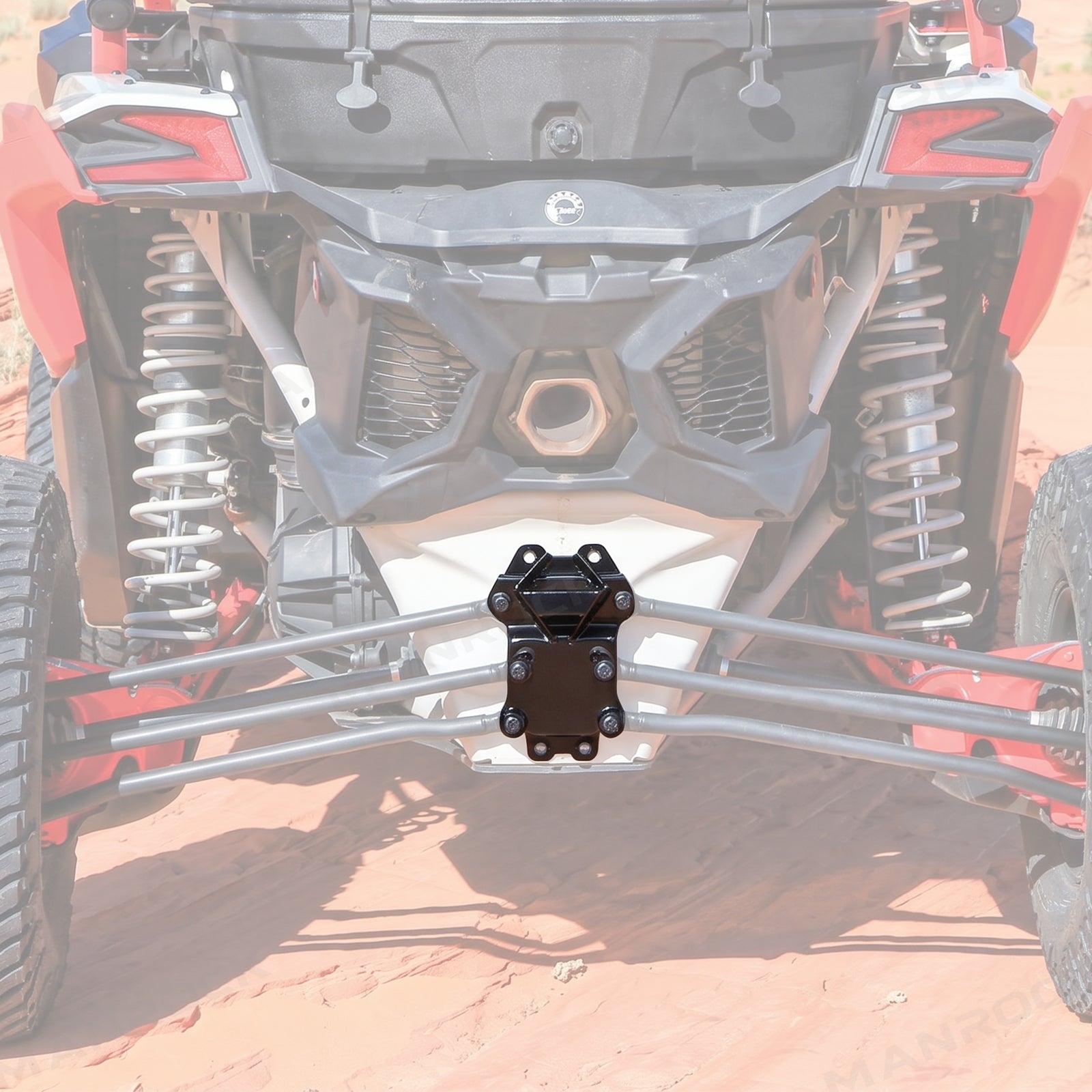 Radius Rod Plate with Pull Ring Rear Suspension Reinforcement for Can-Am Maverick X3 / X3 Max
