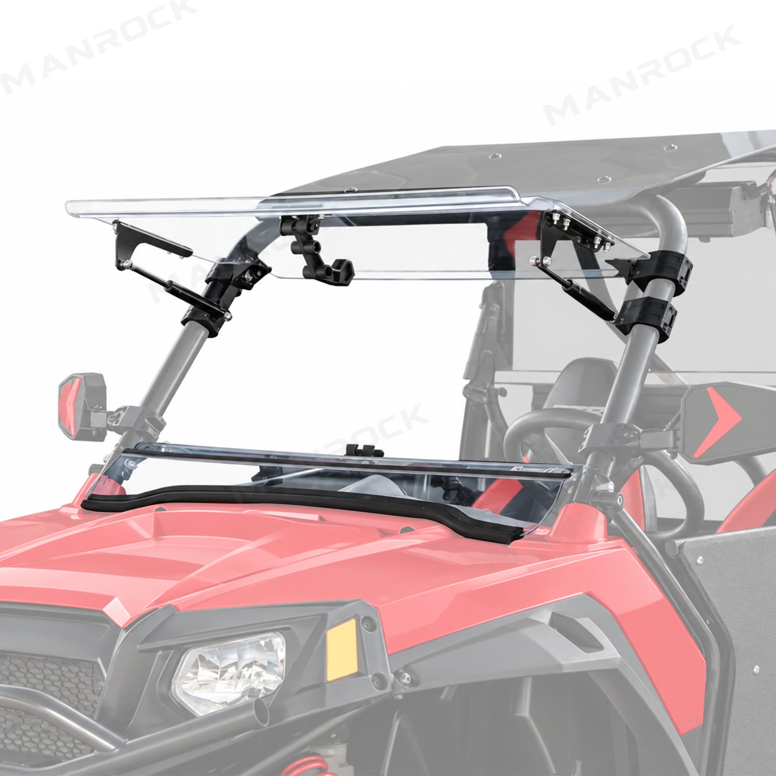 Flip Up Windshield Clear PC Front Windshield for Polaris RZR