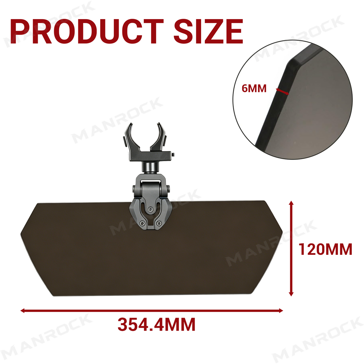 UTV Sun Visor Foldable Anti-Glare Sun Shade Universal Fit for 1.5"-2" Roll Bars