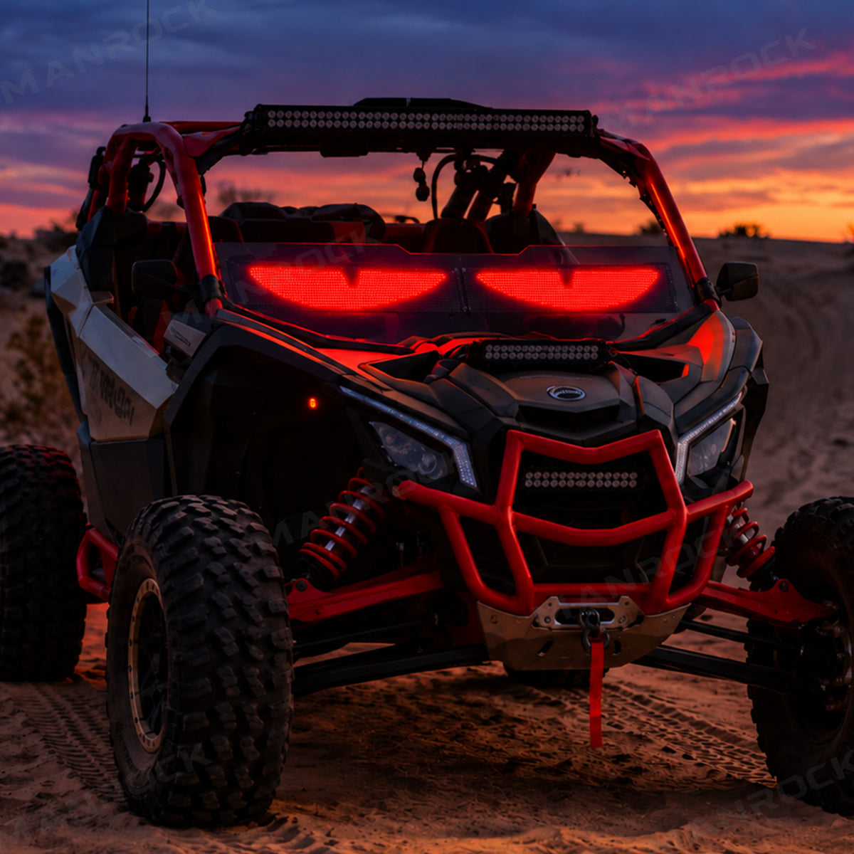 UTV Devil Eyes LED Lights Flexible Bluetooth Display for Windshield Universal UTV Polaris / Can-Am / Honda / Kawasaki / CFMOTO
