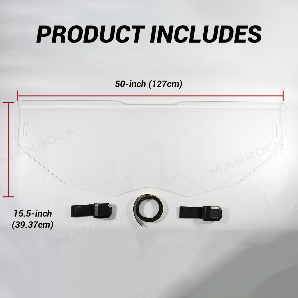 UTV Front Half Windshield Clear Polycarbonate for Can-Am Maverick X3 / X3 Max