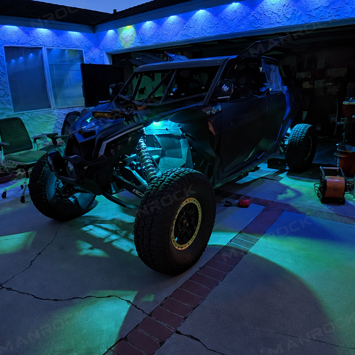 UTV ATV LED Rock Lights RGB Underglow Lights Wheel Well Lights Universal Fit for Polaris / Can-Am / Honda / Kawasaki / CFMOTO