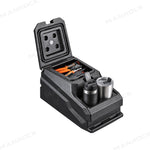 UTV Bench Seat Center Console Storage Box with Cup Holder Armrest for Polaris Ranger