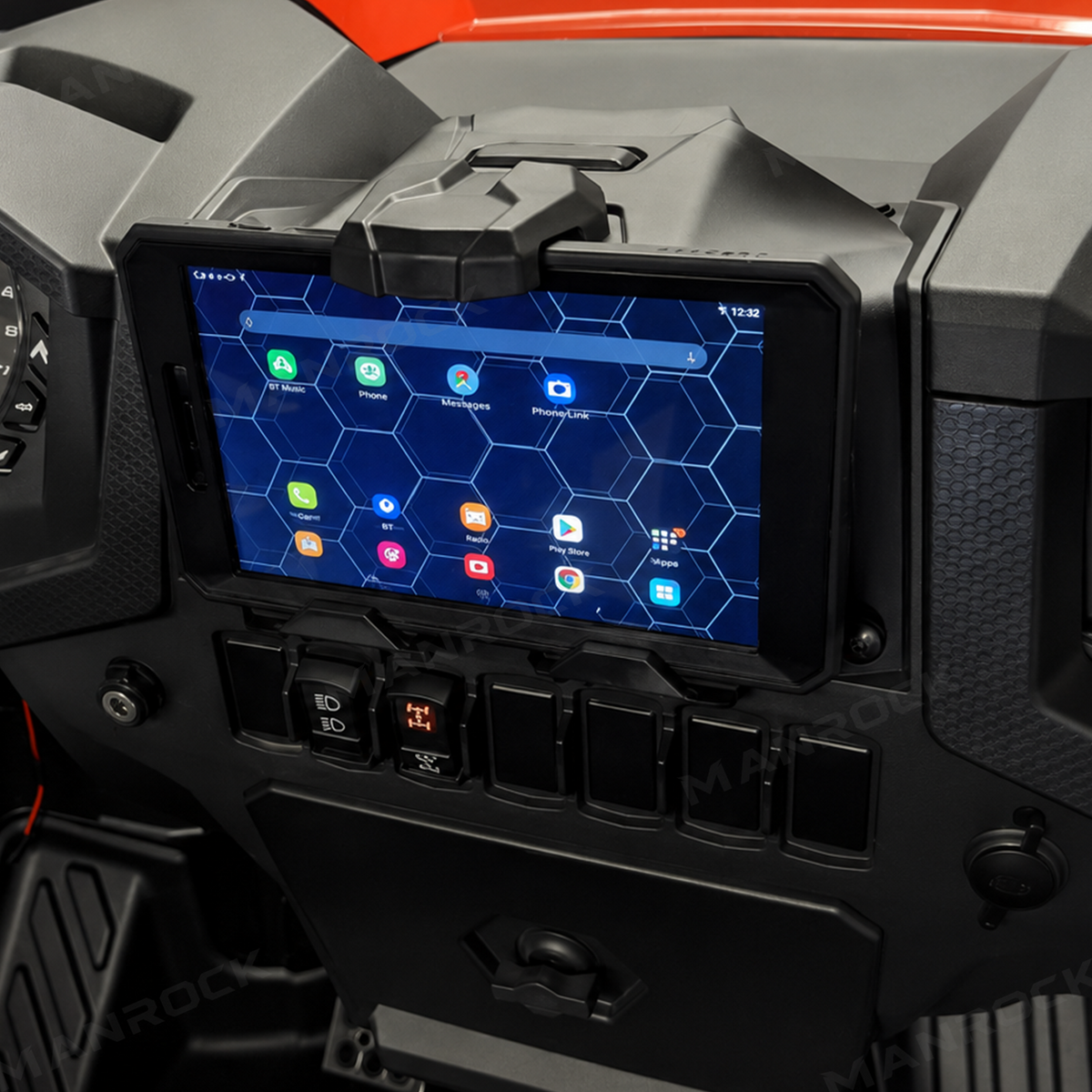 UTV Tablet Holder Phone Mount With Storage Box for Polaris RZR