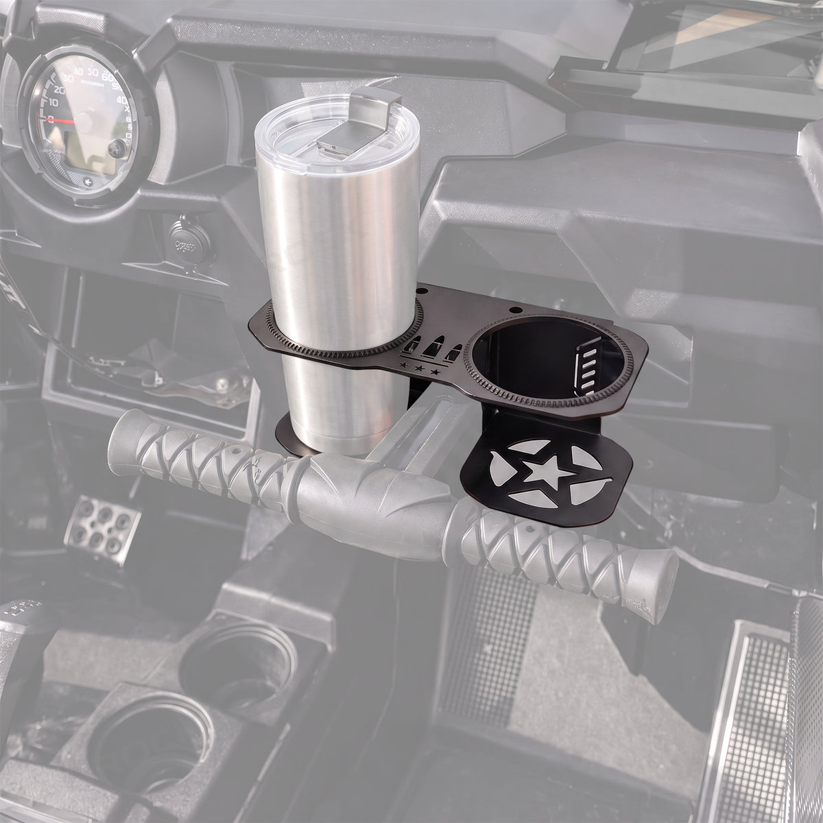 Large-Capacity Grab Bar Cup Holder Upgraded for Polaris RZR