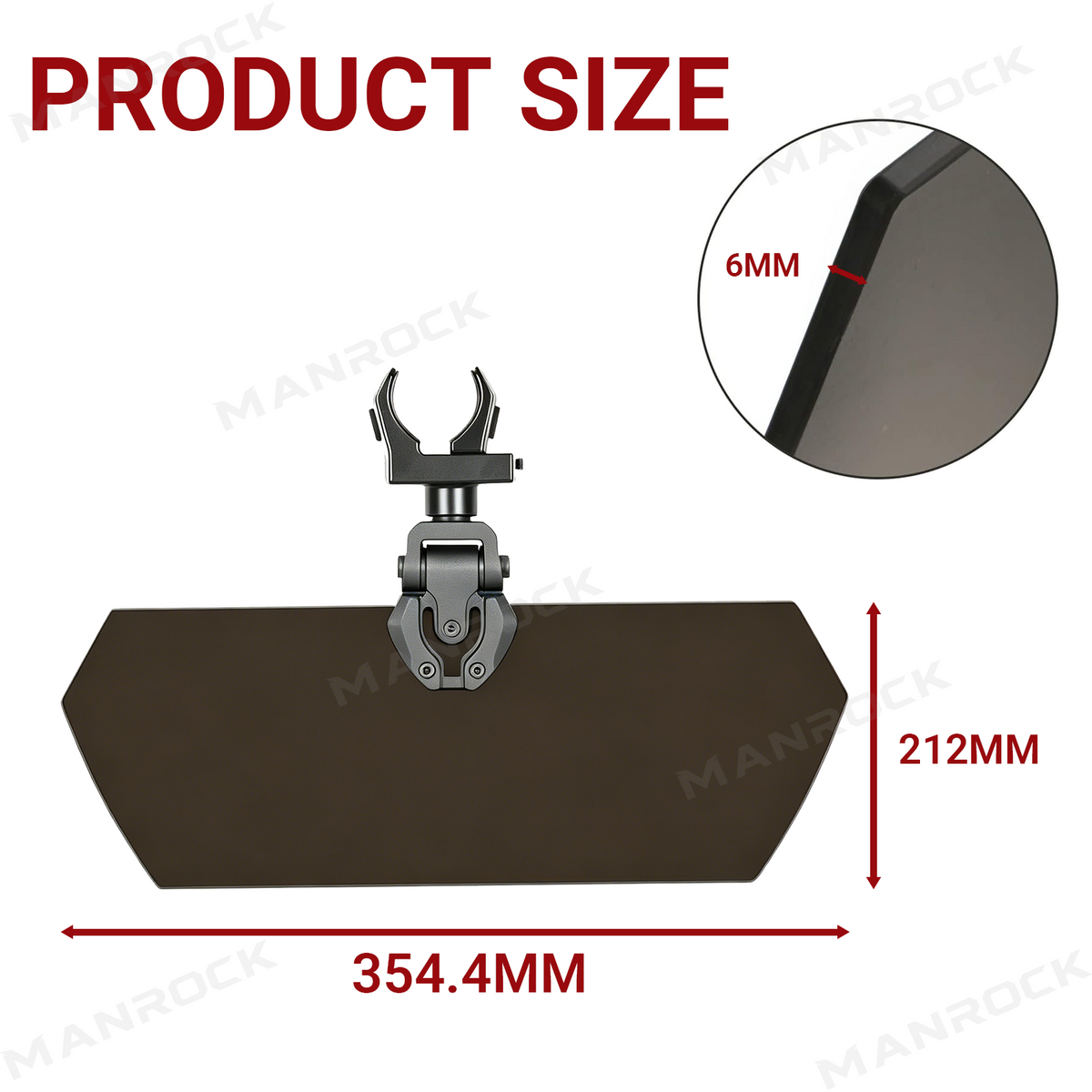 UTV Sun Visor Foldable Anti-Glare Sun Shade Universal Fit for 1.5"-2" Roll Bars