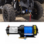 Manrock UTV/ATV Winch 4500 LB Electric Winch Kit with Synthetic Winch Rope & Wireless Remote, Universal UTV Polaris / Can-Am / Honda / CFMOTO