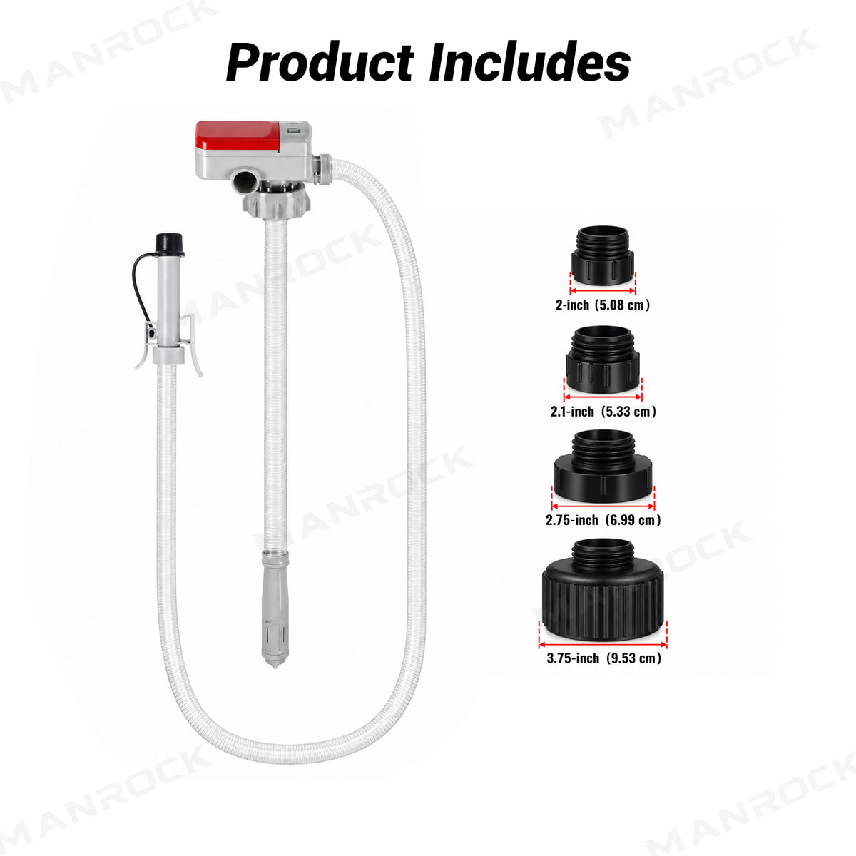 UTV Battery Powered Fuel Transfer Pump, Portable Gas Can Pump with 51" Hose Universal UTV ATV Polaris / Can-Am / Honda / Kawasaki / CFMOTO