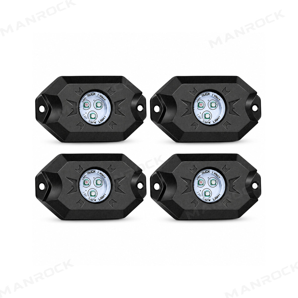 UTV ATV LED Rock Lights Kit RGB Underglow Lights with Bluetooth 4PCS Universal UTV 12V Polaris / Can-Am / Honda / Kawasaki / CFMOTO