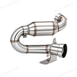 Muffler Delete Pipe Stainless Steel Straight Pipe, Race Exhaust Pipe for Can-Am Maverick X3