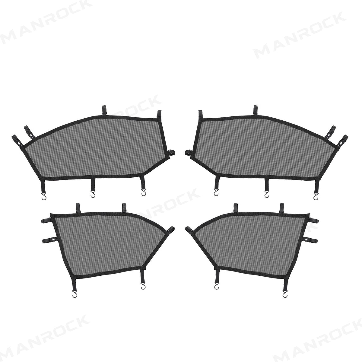 Window Nets PVC Mesh Upper Door Nets Sun Shade 4PCS for Can-Am Maverick X3 Max