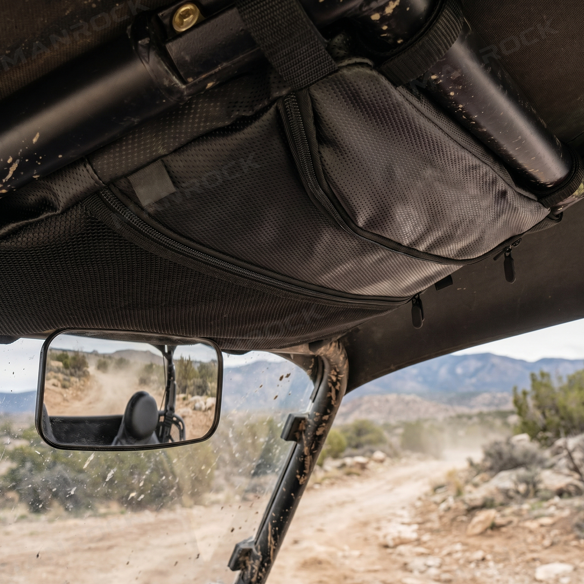 UTV Overhead Storage Bag Black Roof Cargo Bag for Polaris RZR 800 / 900
