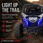 RGB Fang Lights with APP+RF Remote Control LED Turn Signal Lights for Can-Am Maverick X3 / X3 Max