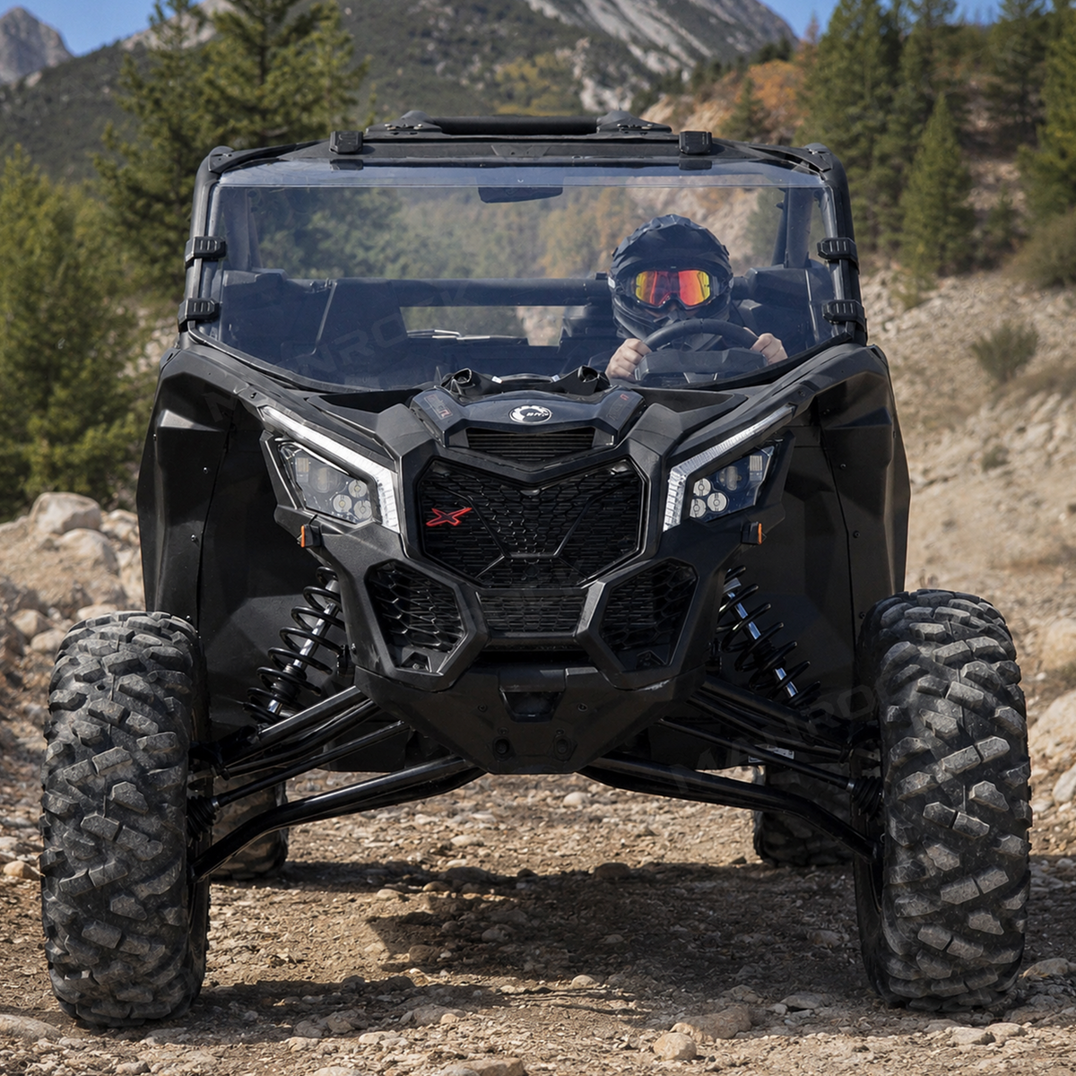 UTV Front Full Windshield Clear Acrylic Wind Deflector for Can-Am Maverick X3 / X3 Max