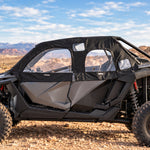 Soft Upper Doors PVC Cab Enclosure Side Windows with Zipper 2PCS for 4-Seat Polaris RZR