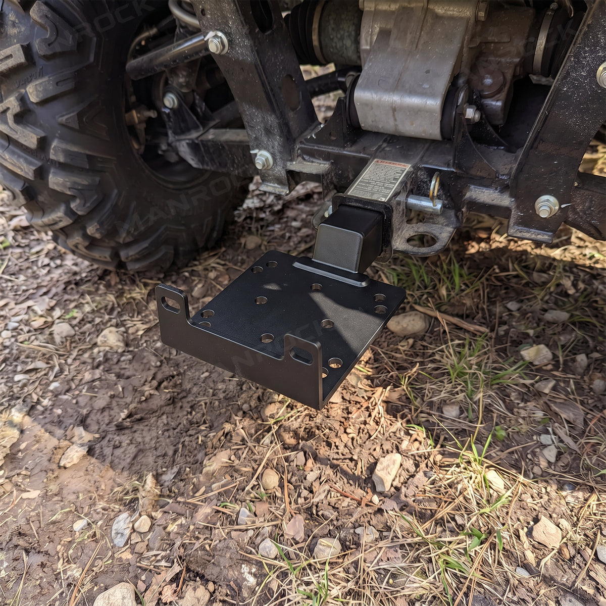UTV ATV Winch Mounting Plate with 2" Hitch Receiver Universal UTV Polaris / Can-Am / Honda / Kawasaki / CFMOTO