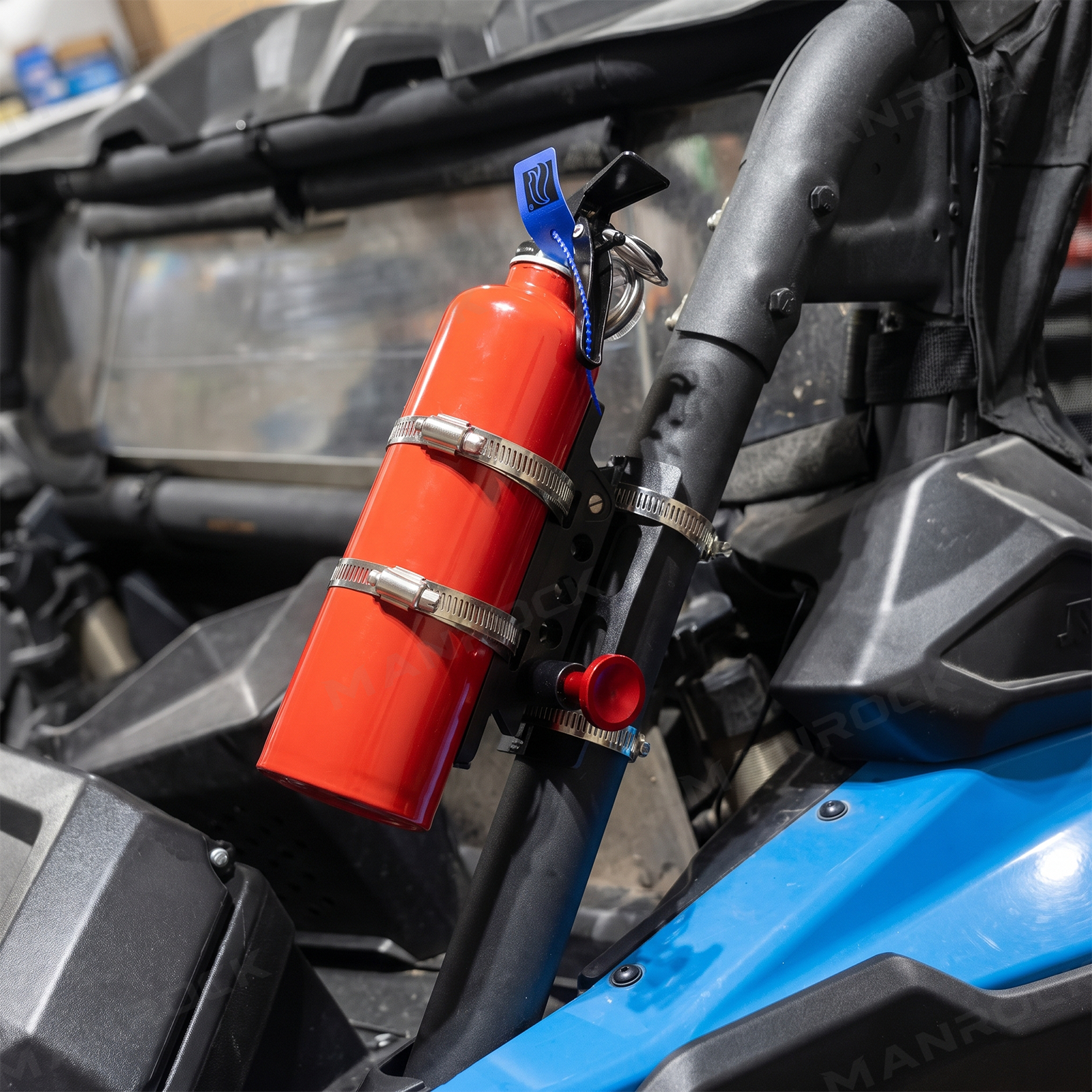 Fire Extinguisher Mount Quick Release Roll Cage Fire Extinguisher Holder Universal Fit for UTV / ATV
