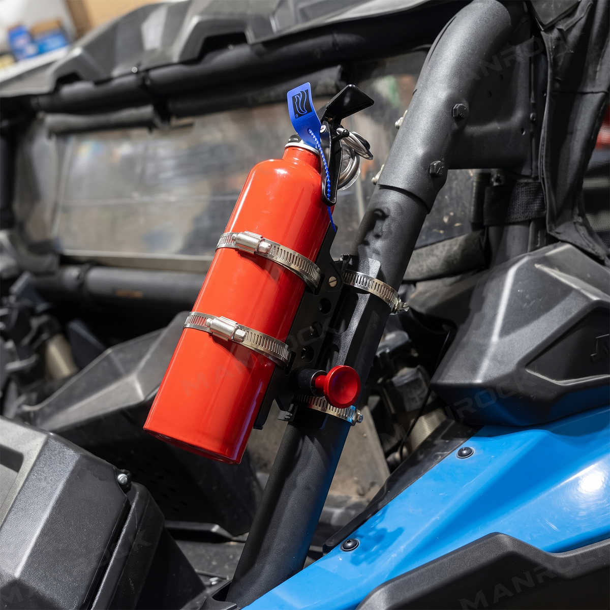 Fire Extinguisher Mount Quick Release Roll Cage Fire Extinguisher Holder Universal Fit for UTV / ATV