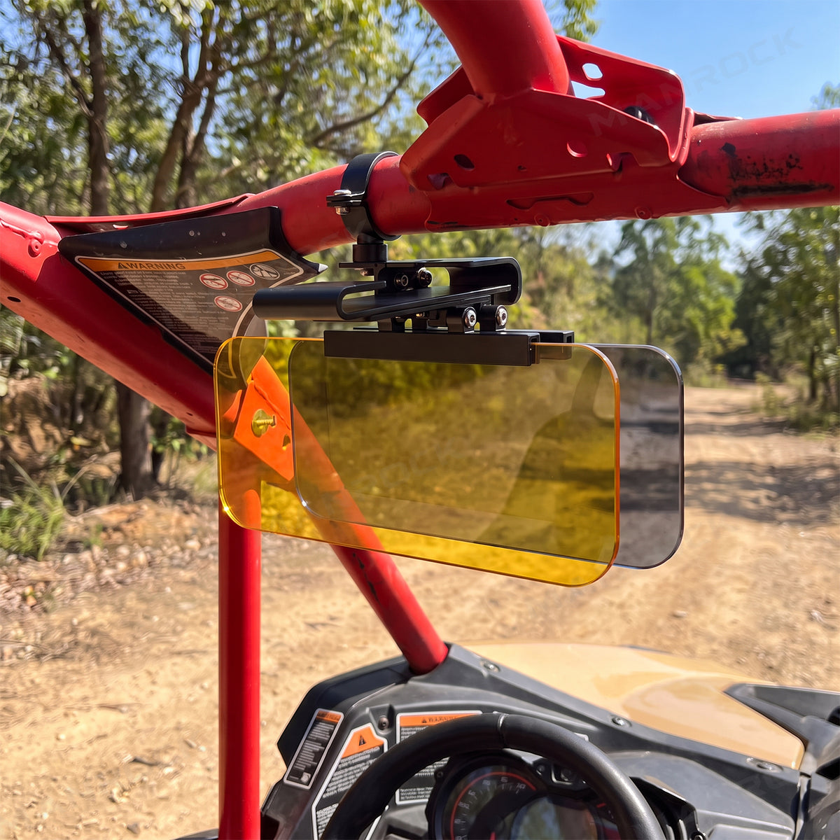 UTV Extended Dual-Lens Sun Visor, Anti-Glare Sun Shade for Can-Am Maverick X3 / X3 Max