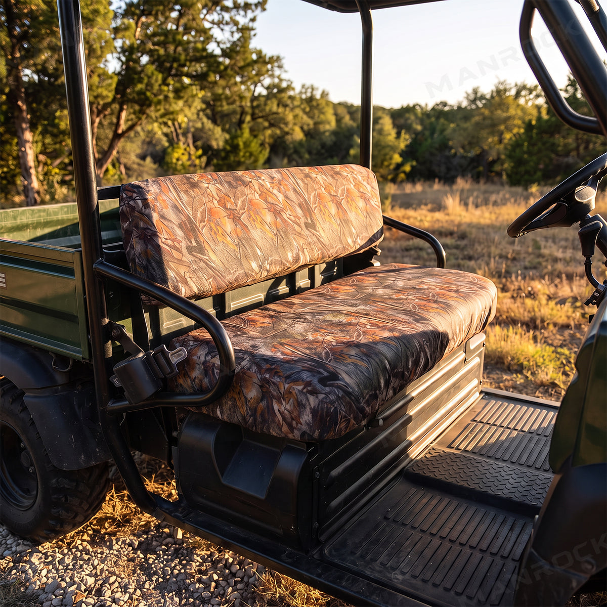 Manrock UTV Front Seat Covers 900D Camo Waterproof Seat Protector for Kawasaki Mule