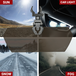 UTV Sun Visor Foldable Anti-Glare Sun Shade Universal Fit for 1.5"-2" Roll Bars