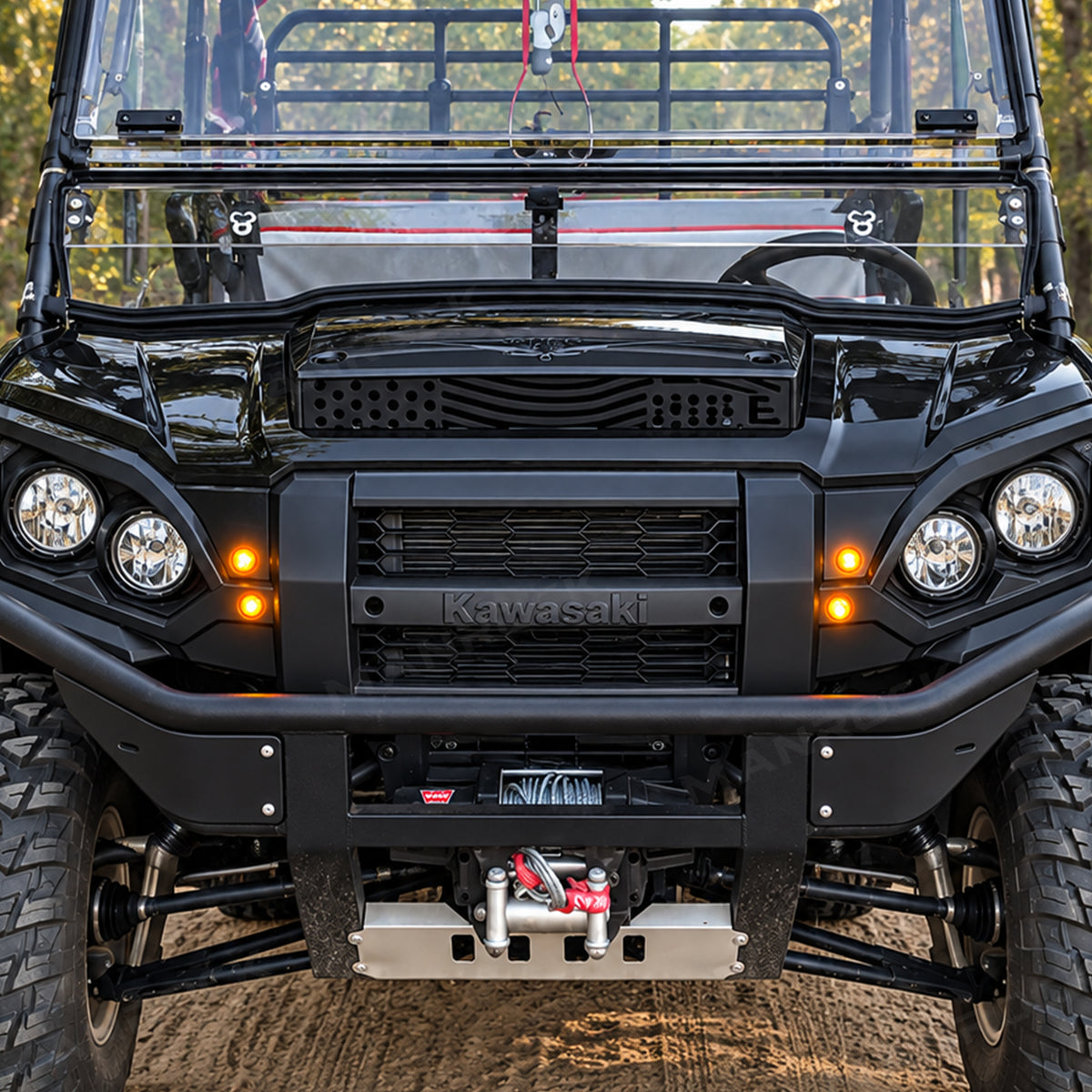 UTV Turn Signal Kit with 110dB Horn, Self-Canceling Amber LED Lights & Rocker Switches 4PCS Universal UTV Polaris / Can-Am / Honda / Kawasaki / CFMOTO
