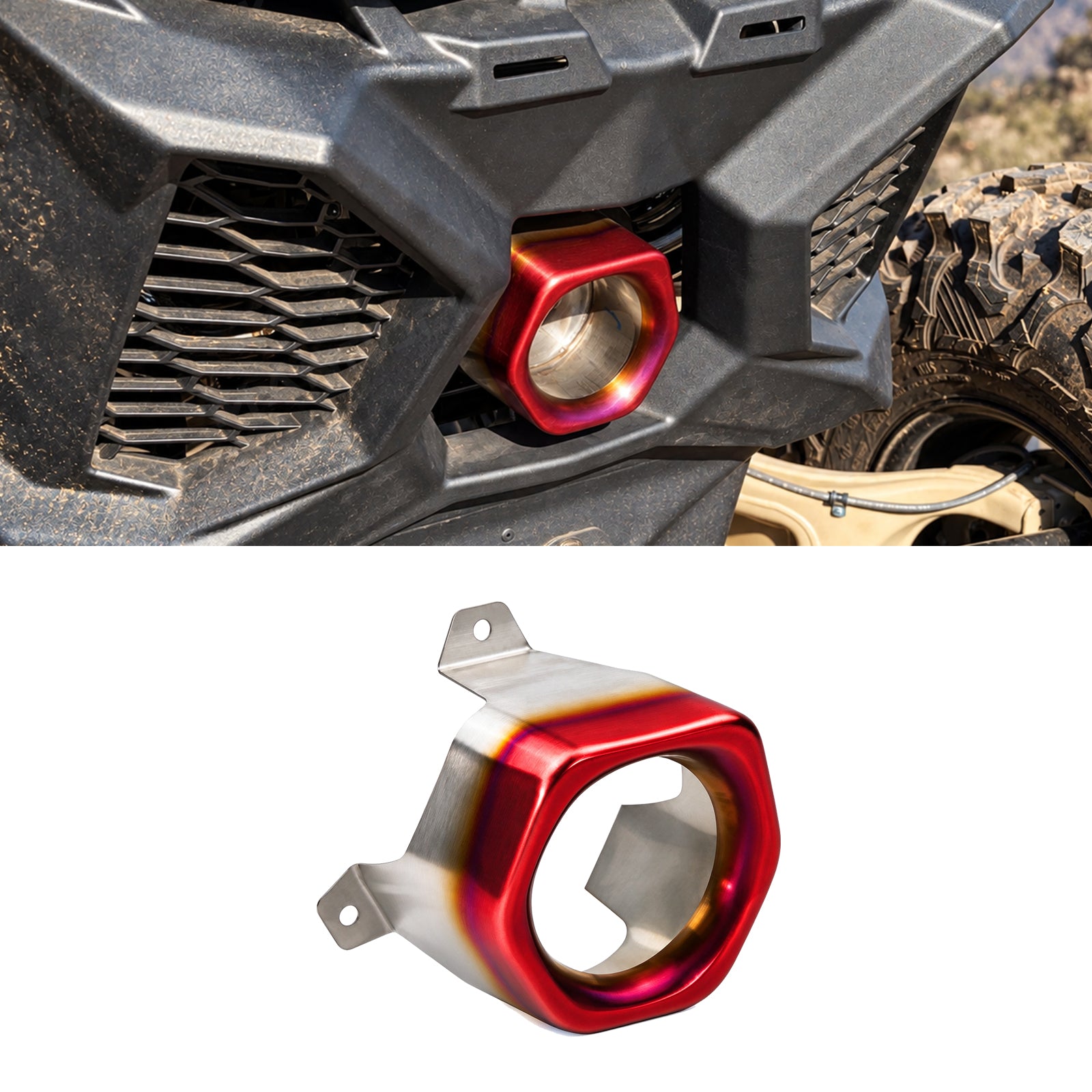 Colored Stainless Steel Exhaust Tips Replacement for Can-Am Maverick X3 / X3 Max
