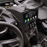 Manrock 10" CarPlay Stereo Kit with AHD Backup Camera and Dash Mount with Storage Box for Can-Am Maverick X3 / X3 MAX