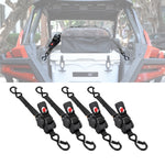 UTV ATV Retractable Ratchet Straps 1In ×10Ft Retractable Tie Downs 4PCS Universal UTV Polaris / Can-Am / Honda / Kawasaki / CFMOTO