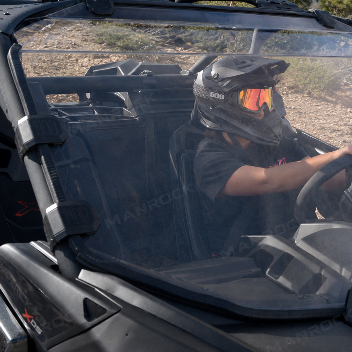 UTV Front Full Windshield Clear Acrylic Wind Deflector for Can-Am Maverick X3 / X3 Max