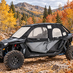Soft Upper Doors PVC Cab Enclosure Side Windows with Zipper 2PCS for 4-Seat Polaris RZR
