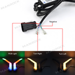 RGB Fang Lights with APP+RF Remote Control LED Turn Signal Lights for Can-Am Maverick X3 / X3 Max