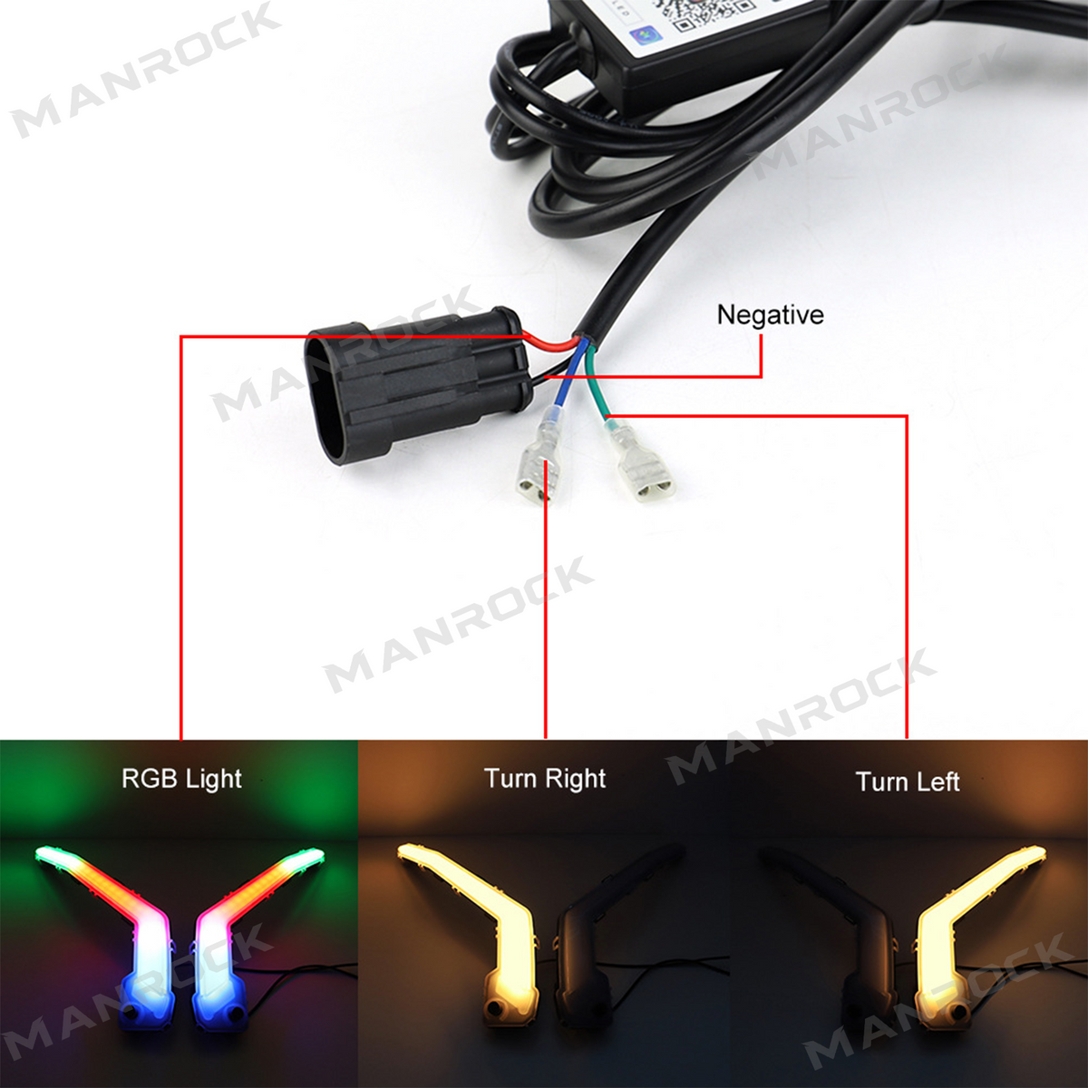RGB Fang Lights with APP+RF Remote Control LED Turn Signal Lights for Can-Am Maverick X3 / X3 Max