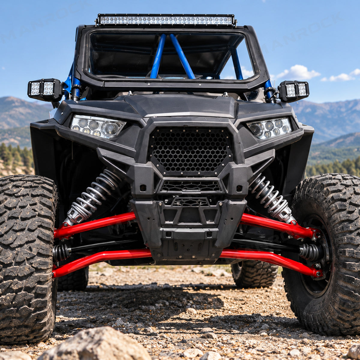 High Clearance 1.5" Front A-Arm Kit Forward Offset for Polaris RZR