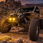 UTV LED Pod Lights 3-Inch Spot Lights with White & Amber DRL 2PCS Universal Fit for Polaris / Can-Am / Honda / Kawasaki / CFMOTO