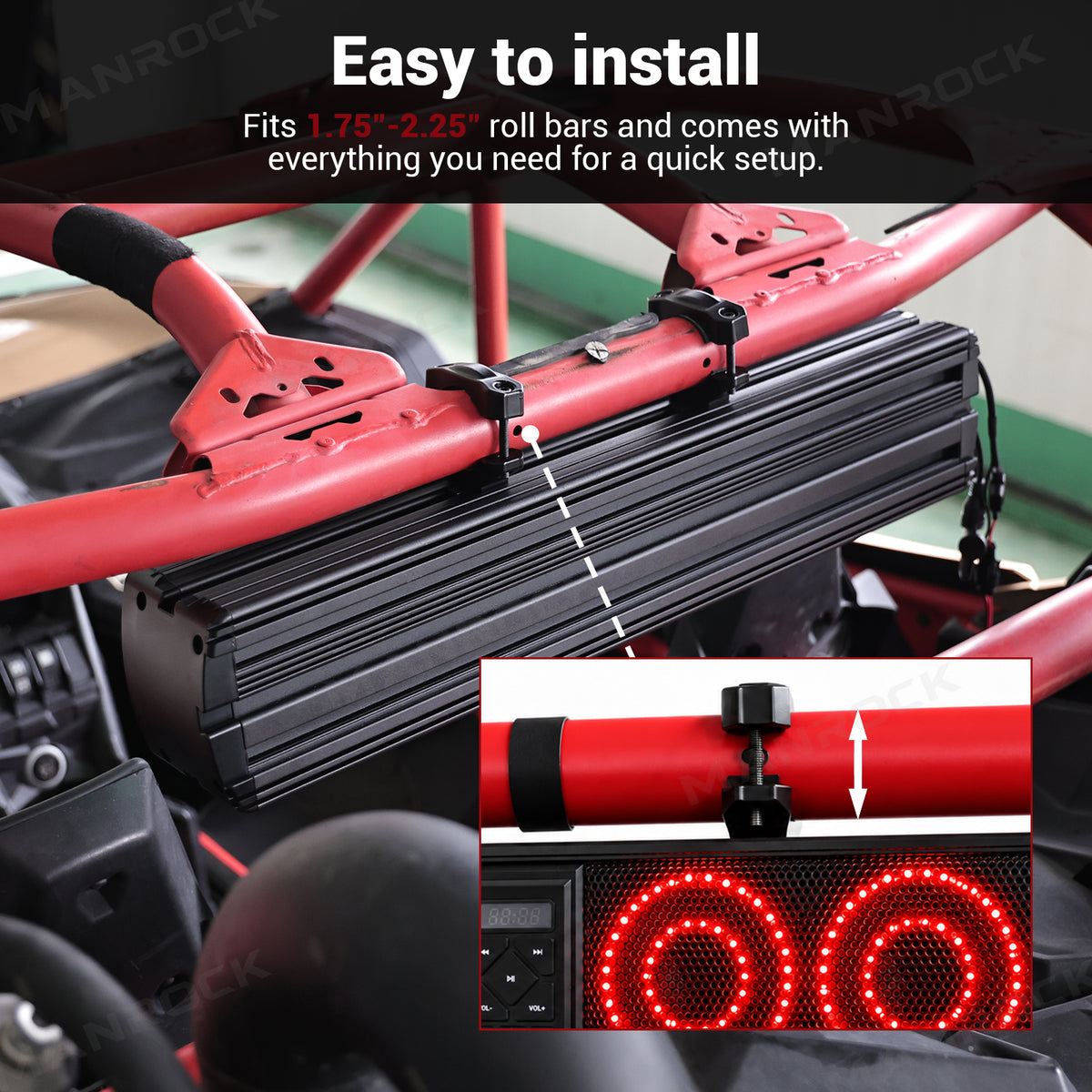 UTV 6 Speaker 26'' RGB Sound Bar Audio System Universal UTV Polaris / Can-Am / Honda / Kawasaki / CFMOTO
