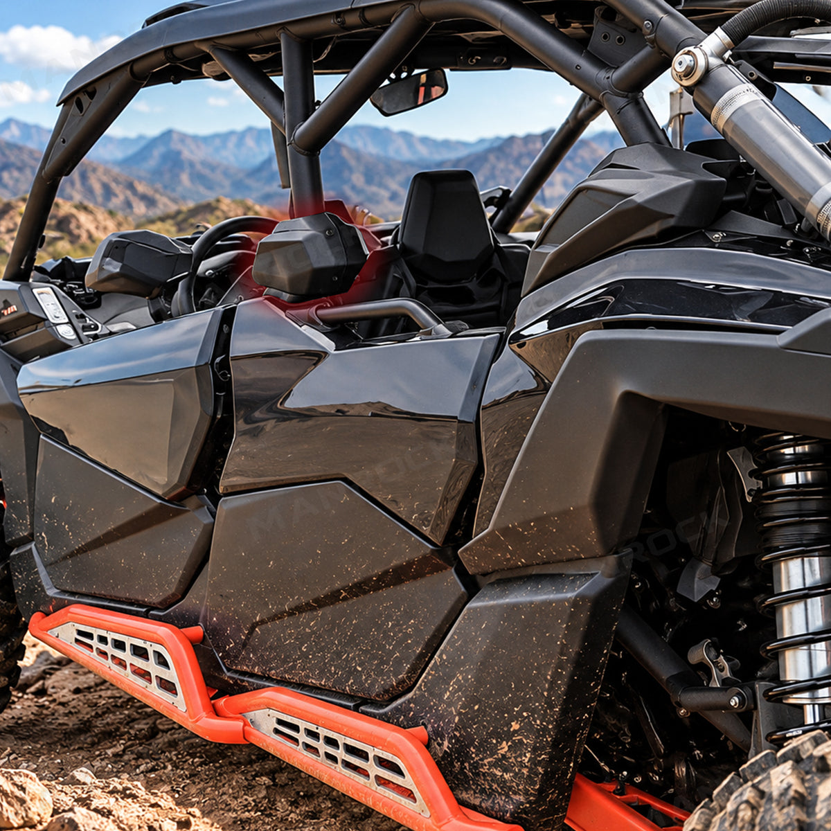 Central Roll Cage Trim Covers ABS B-Pillar Cover Replacement 2PCS for Can-Am Maverick X3 Max