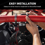 UTV 12V 8" Cooling Fans Adjustable Overhead Fans Universal Fit for 1.57"-2.48" Roll Bars