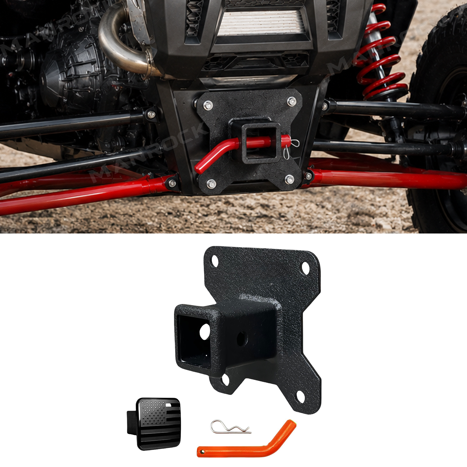 UTV Rear Receiver Hitch 2" Trailer Hitch for Polaris RZR