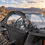 Soft Upper Doors PVC Cab Enclosure Side Windows with Zipper 2PCS for 2-Seat Polaris RZR