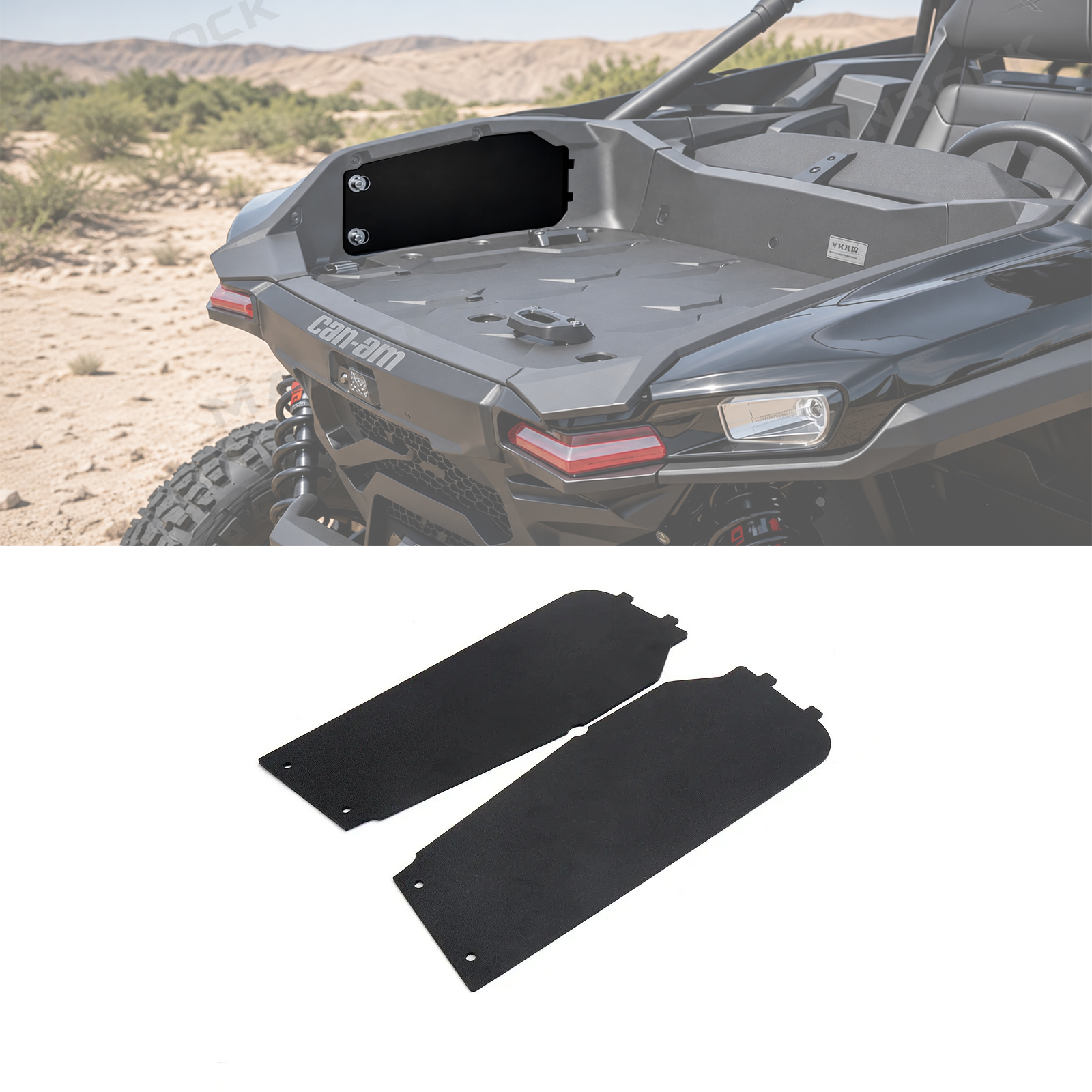 UTV Rear Bed Side Doors Kit Cargo Storage Cover 2PCS for Can-Am Maverick R