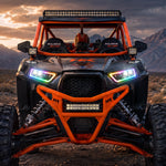 RGB Halo Kits LED Headlight Assembly Angel Eyes Halo Ring 2PCS for Polaris RZR