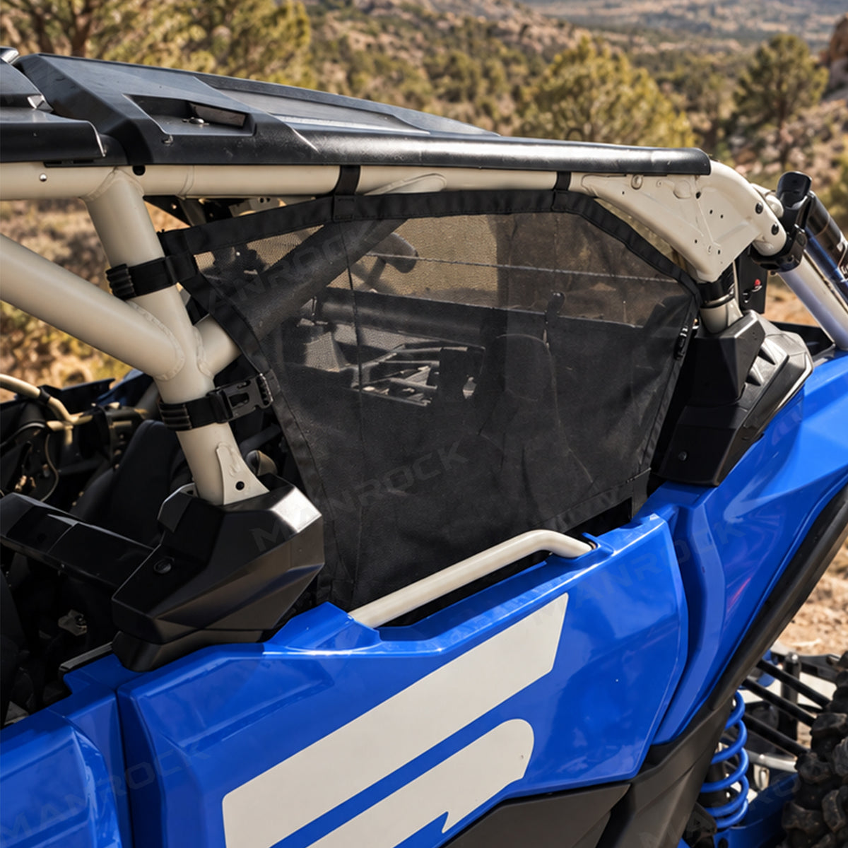 Window Nets PVC Mesh Upper Door Nets Sun Shade 4PCS for Can-Am Maverick X3 Max