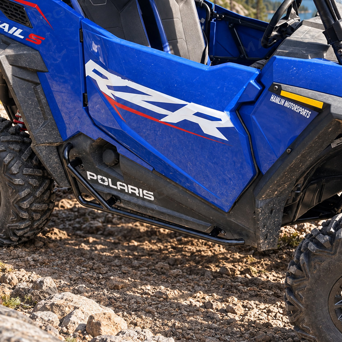 Rock Sliders Nerf Bars with Side Steps 2PCS for Polaris RZR