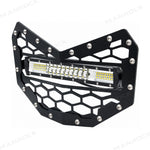 Front Bumper Grille with LED Light Bar & Combo Beam Replacement for Can-Am Maverick X3 / X3 Max