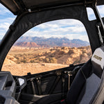 Soft Upper Doors PVC Cab Enclosure Side Windows with Zipper 2PCS for 4-Seat Polaris RZR