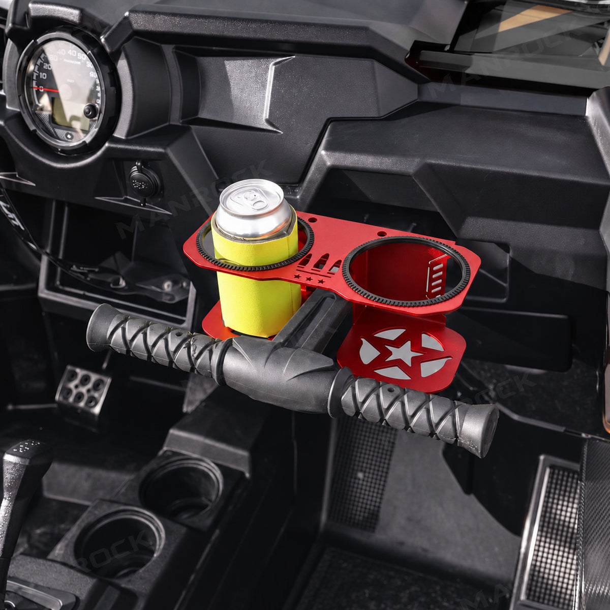 Large-Capacity Grab Bar Cup Holder Upgraded for Polaris RZR