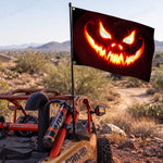 UTV ATV Halloween Flag Double-Sided Garden Flags with Pumpkin, Skull, Ghost Face Design Universal UTV Polaris / Can-Am / Honda / Kawasaki / CFMOTO